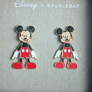 Disney Mickey Mouse Red and Black Earrings